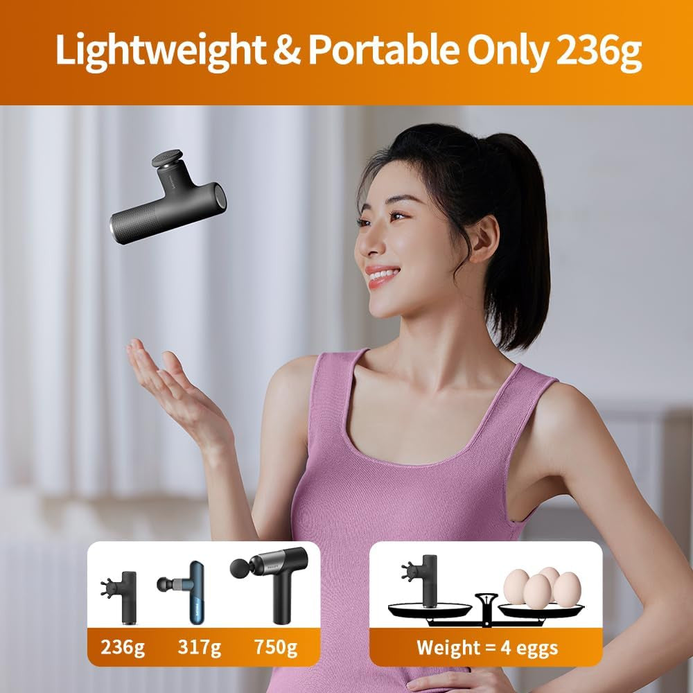 Philips Mini Massage gun PPM7311 With Innovative Lightweight Build - Black - ORRO HOME