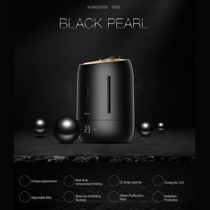 Deerma F600S Ultrasonic Humidifier Aromatherapy Oil Diffuser - Black - ORRO HOME