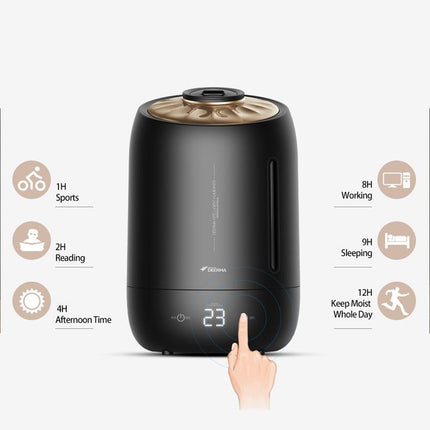 Deerma F600S Ultrasonic Humidifier Aromatherapy Oil Diffuser - Black - ORRO HOME