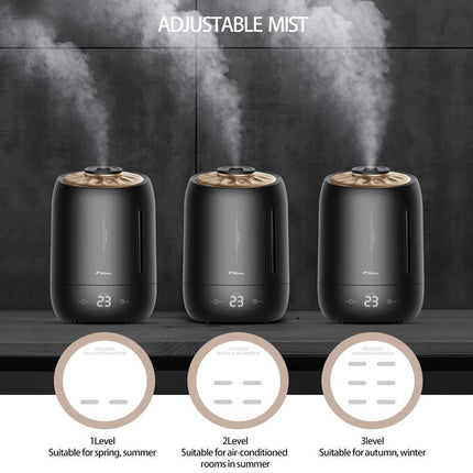 Deerma F600S Ultrasonic Humidifier Aromatherapy Oil Diffuser - Black - ORRO HOME