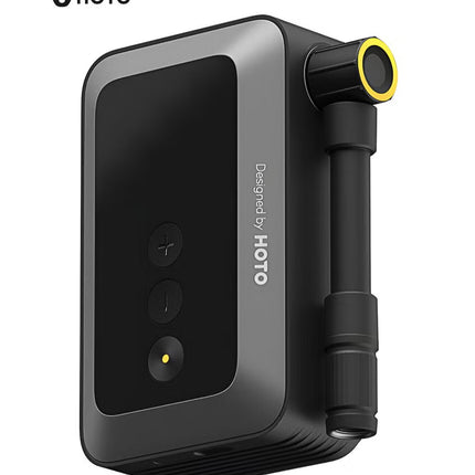 Mini Electric Air Pump – HOTO Pocket Tire Inflator with 150 PSI Max, Fast USB-C Charging, Custom Presets, Digital Display, Lightweight Design – Black – QWCQA002