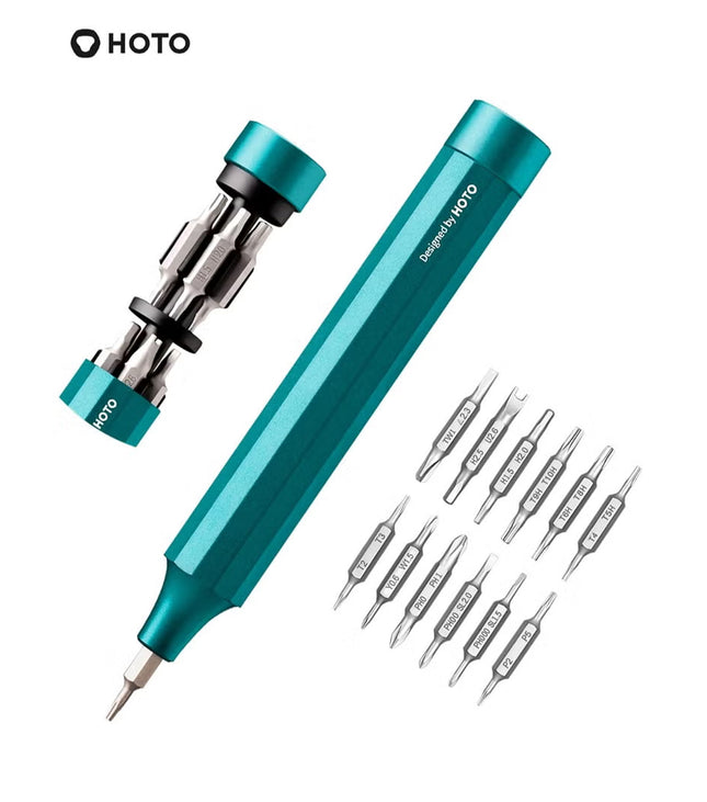 24-in-1 Precision Screwdriver Pen Set – Green, Magnetic Tool Kit with S2 Steel Bits, Aluminum Alloy Body for Electronics, Glasses, Watches, Laptops, DIY & Gadgets – QWLSD004