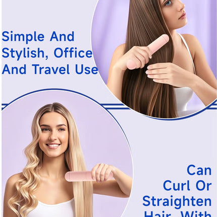 Cordless Hair Straightener Comb Detachable for Easy Clean, 200M Ions, 6 Speed Smart Temp, Dual Charging, Ideal for On - the - Go Styling - Pink
