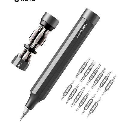 24-in-1 Precision Screwdriver Pen Set – Gray, Magnetic Repair Tool Kit with S2 Steel Bits, Aluminum Alloy Body for Electronics, Glasses, Watches, Laptops, DIY & Gadgets – QWLSD004