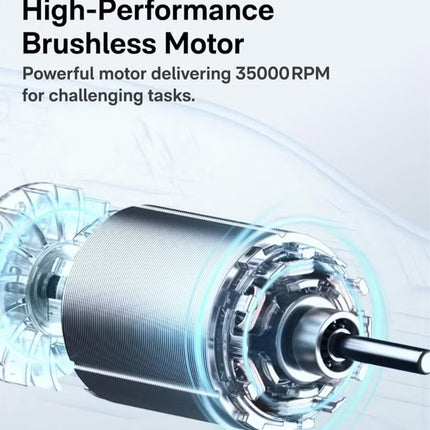 Electric Grinder – HOTO 12V Multi-Speed Rotary Tool, 35,000 RPM, Ergonomic & Lightweight Design for DIY & Home Projects – Gray – QWLDM002