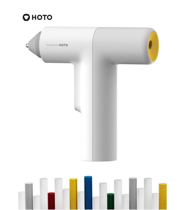 Auto Hot Gluegun – Cordless Gluegun for Crafts, DIY, Repair, Decorating, Floral Projects – One-Press Operation, 30s Fast Preheat, Anti-Drip, Auto Shut-Off, 3000mAh Battery, 40 Colorful Glue Sticks Included – QWRJQ002