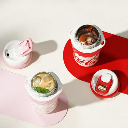 Coca-Cola Ice-Cream Vacuum Tumbler – Red 500ml | GERM | Double-Wall Stainless Steel | Official Coke Licensed | Hot & Cold Insulated | BPA-Free Travel Mug