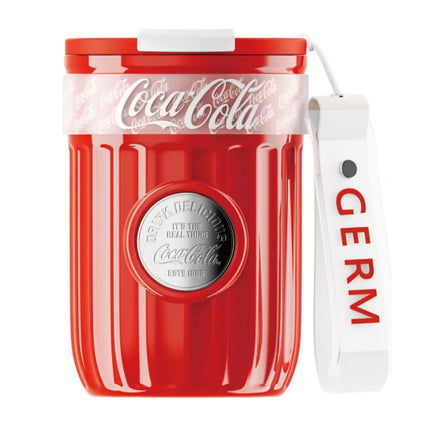 Coca-Cola Vacuum Coffee Cup – Red 400ml | Official Coca-Cola Licensed | Stainless Steel Insulated Tumbler | Keeps Drinks Hot & Cold | GERM