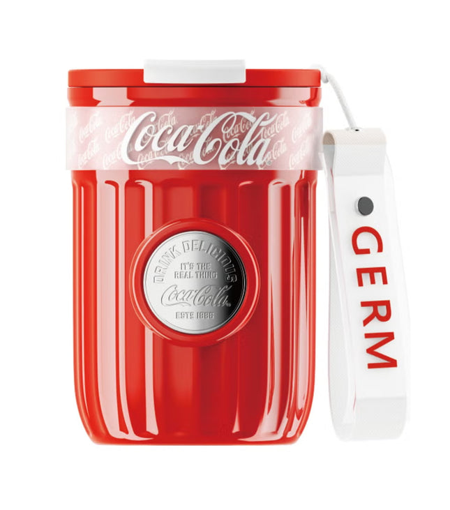 Coca-Cola Vacuum Coffee Cup – Red 400ml | Official Coca-Cola Licensed | Stainless Steel Insulated Tumbler | Keeps Drinks Hot & Cold | GERM