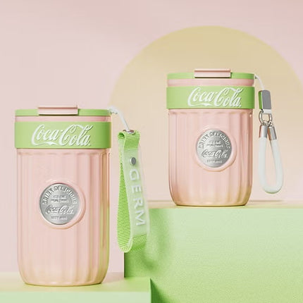 Coca-Cola Sakura Vacuum Coffee Cup 400ml | GERM | Stainless Steel Insulated Tumbler | Official Coke Design | Hot & Cold | BPA-Free | Leakproof Travel Mug