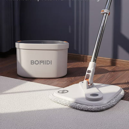BOMIDI Spin Mop Bucket Set, 360° Rotaing Mop with Self Separation Clean and Dirty Water System, Easy to Wring Floor,Mop With Detachable Mop Head, Suitable for Different Materials Floor Cleaning M22