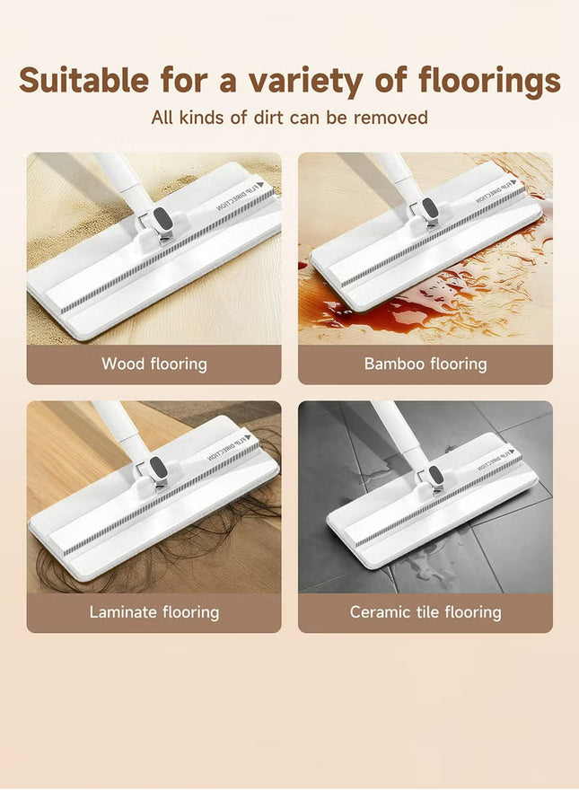 Flat Floor Mop – 360° Spin Mop for Wet & Dry Cleaning with Visual Water Bucket - BOMIDI M21