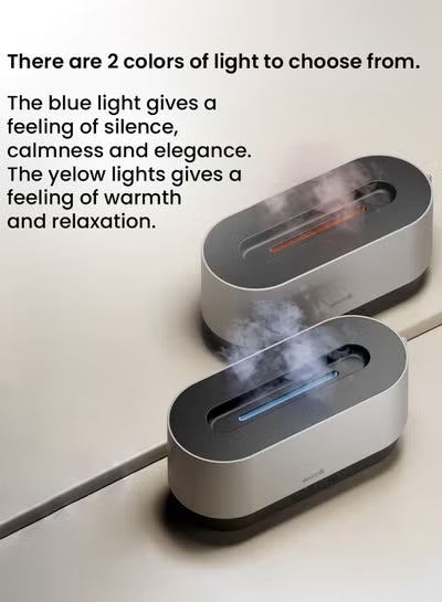 3-in-1 Aroma Air Diffuser 300ml Ultrasonic Humidifier with Essential Oil Function, Flame Effect LED Light, Adjustable Timer, Quiet Mist for Bedroom, Office, Home