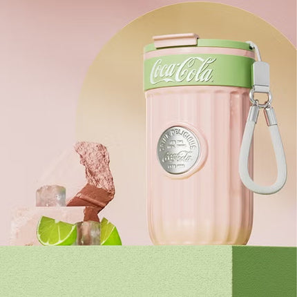 Coca-Cola Sakura Vacuum Coffee Cup 400ml | GERM | Stainless Steel Insulated Tumbler | Official Coke Design | Hot & Cold | BPA-Free | Leakproof Travel Mug