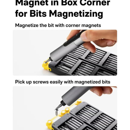Electric Precision Screwdriver Master Set (56 Bits) – 3 Torque Settings, Brushless Motor, LED Light, Rechargeable – 60min Runtime, Type-C Charging