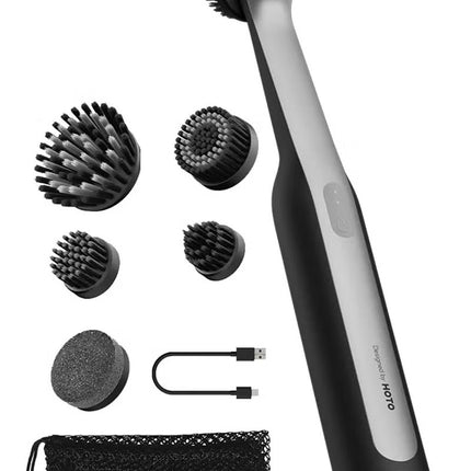 HOTO Wand Cordless Spin Scrubber – 360° Rotating Electric Cleaning Brush with 12 Magnetic Brush Heads, 210-Minute Runtime, IPX7 Waterproof, USB-C Rechargeable