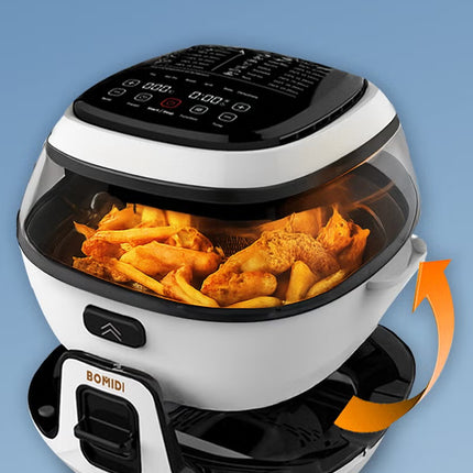 6L Multifunctional Air Fryer Cooking Pot Healthier Oil-Free & Low-Fat Cooking | Sleek Top-Mounted Touch Panel for Effortless Operation | BMD-AF01-WHITE