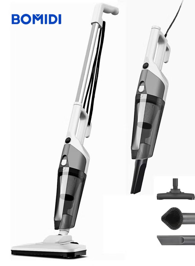 Portable Handheld Vacuum Cleaner with 17000Pa Strong Power 900mL Dust Cup, Quiet Suction- Stick Vacuum Cleaner for Wood, Carpet, Tile Floors S9- White