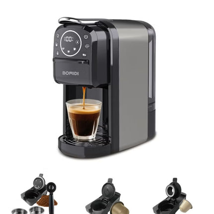 3-in-1 Capsule Coffee Machine – Compatible with Nespresso, Dolce Gusto, and Ground Coffee – 20 Bar High-Pressure Espresso Maker with Touch Control Panel, Self-Cleaning Function, LED Indicators, 700ML Removable Water Tank – CM01