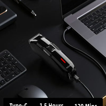 Spark 3 Groin & Body Trimmer Kit for Men, Waterproof,LED Spotlight, Ceramic Blades, Type-C Charging, 4 Adjustable Combs (3mm–12mm), Full Body Grooming Tool-Black