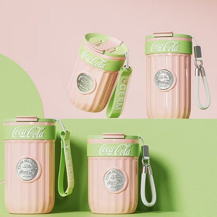 Coca-Cola Sakura Vacuum Coffee Cup 400ml | GERM | Stainless Steel Insulated Tumbler | Official Coke Design | Hot & Cold | BPA-Free | Leakproof Travel Mug