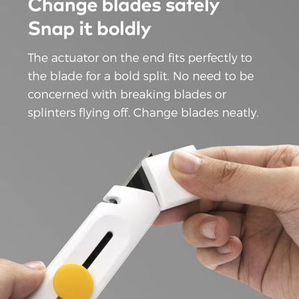 Utility-cutter– HOTO Ergonomic Design, 18mm Anti-Rust , Self-Locking Mechanism, Metal Guide Rails, Cutting Groove – Gray – QWMGD001
