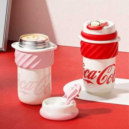 Coca-Cola Ice-Cream Vacuum Tumbler – Red 500ml | GERM | Double-Wall Stainless Steel | Official Coke Licensed | Hot & Cold Insulated | BPA-Free Travel Mug