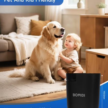 Waterless Aromatherapy Diffuser Nebulizer – 60 mL Essential Oil Diffuser for Home, Office, Spa, Yoga, Bedroom | USB & Bluetooth App Control | Venturi Air Pump, 3‑Speed Mist Modes, Ultra‑Quiet (< 41 dB), AD01-Black