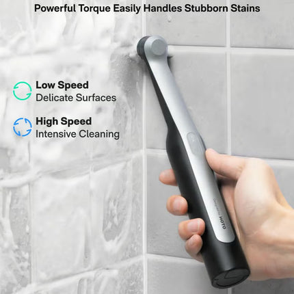 HOTO Wand Cordless Spin Scrubber – 360° Rotating Electric Cleaning Brush with 12 Magnetic Brush Heads, 210-Minute Runtime, IPX7 Waterproof, USB-C Rechargeable
