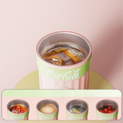 Coca-Cola Sakura Vacuum Coffee Cup 400ml | GERM | Stainless Steel Insulated Tumbler | Official Coke Design | Hot & Cold | BPA-Free | Leakproof Travel Mug