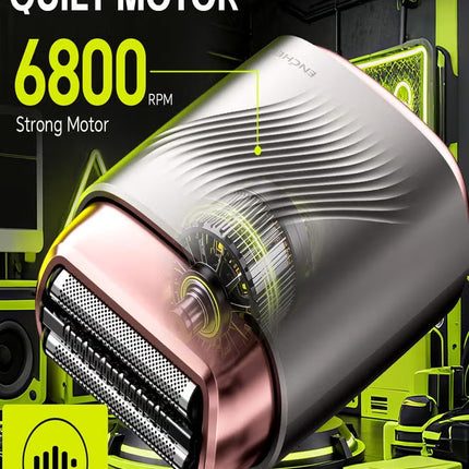 MS006 Mini Compact Foil Shaver 3D Floating Triple-Blade System 6800 RPM/min Type-C Rechargeable Pocket-Size Shaver-Gun Gray