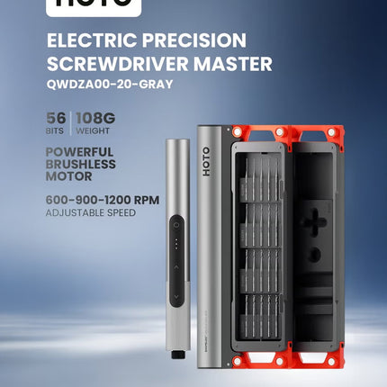 Mini Electric Drill – Precision Tool for DIY, Woodworking, Crafting, Model Making, Jewelry, Electronics – Brushless Motor, 3-Speed (600/900/1200 RPM), LED Light, USB Rechargeable, Lightweight 108g, 0.1 N·m Torque (SNAPBLOQ™ D-A03)– QWDZA001