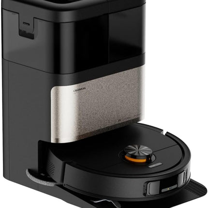 Self- CleaningRobot Vacuum Cleaner with 13000 Pa Suction, Dual Anti-Tangle Brush, and 75℃ Hot Air Drying X70- Black 45 W DEM-X70 black