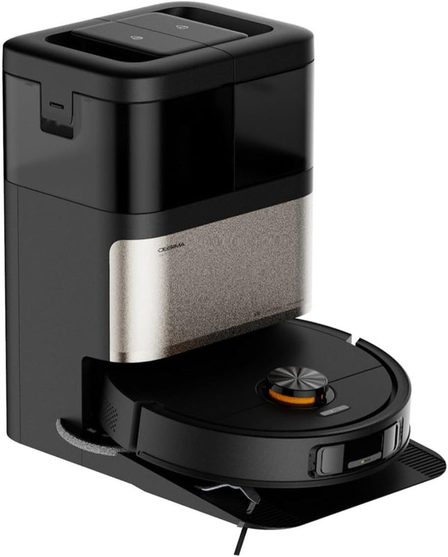 Self- CleaningRobot Vacuum Cleaner with 13000 Pa Suction, Dual Anti-Tangle Brush, and 75℃ Hot Air Drying X70- Black 45 W DEM-X70 black