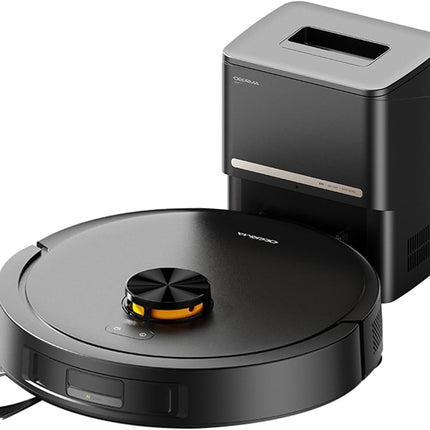 Auto Empty Smart Robot Vacuum Cleaner with 13000 Pa Suction, Anti-Tangle Brush, with App Control and 25mm Climbing Capabilityfor Hard Floor/Carpets/Pet Hair 40 W DEM-S30 BLACK