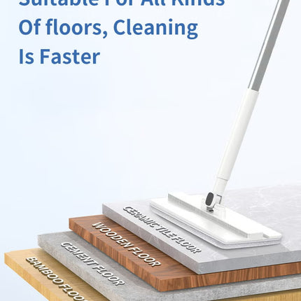 Flat Floor Mop – 360° Spin Mop for Wet & Dry Cleaning with Visual Water Bucket - BOMIDI M21