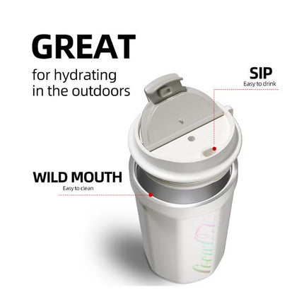 Coca-Cola Red Octagon Vacuum Tumbler 300ml | GERM | Stainless Steel Insulated Coffee Cup | Compact Hot & Cold Flask | BPA-Free | Official Licensed Design