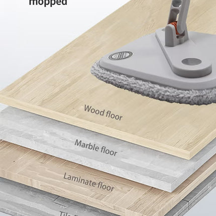 Zolele Spin Mop Bucket Set, 360° Rotaing Mop with Self Separation Clean and Dirty Water System, Easy to Wring Floor,Mop With Detachable Mop Head, Suitable for Different Materials Floor Cleaning M20-Grey