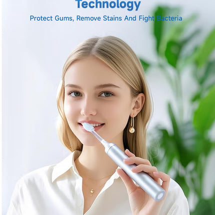 Sonic Electric Toothbrush – 60° Sweeping Deep Clean, 6 Modes, UV Sterilization, IPX7 Waterproof, Smart Timer, Long Battery Life, Type-C Fast Charging | Total 2 Brush Heads in The Box | BOMIDI TX6 (Grey) Box