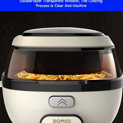 6L Multifunctional Air Fryer Cooking Pot Healthier Oil-Free & Low-Fat Cooking | Sleek Top-Mounted Touch Panel for Effortless Operation | BMD-AF01-WHITE