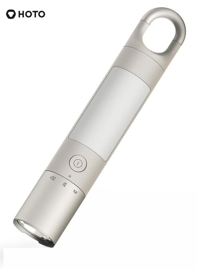 USB-C Rechargeable Flashlight Duo with Dual Light Source, 1000 Lumens, 65H Runtime, Colorful Ambient Lighting, SOS & Strobe Modes, Magnetic Mount & Multi-Hanger Design – QWSDT008