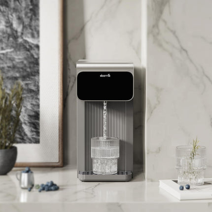 One-Touch Hot Water Dispenser Rapid Heating Electric Thermo Kettle – Instant Hot Water for Tea, Coffee, and More with Digital Display Precision Temperature Control 3 L 2200 W SH37W Grey