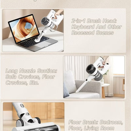 UltraClean Max Cordless Stick Vacuum with Self-Emptying Station, Powerful 28KPA Brushless Motor, 3-Speed Adjustable Suction, Smart LED Display, and Advanced Deep Cleaning Technology for Effortless Home Maintenance