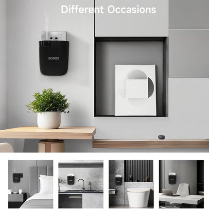 Waterless Aromatherapy Diffuser Nebulizer – 60 mL Essential Oil Diffuser for Home, Office, Spa, Yoga, Bedroom | USB & Bluetooth App Control | Venturi Air Pump, 3‑Speed Mist Modes, Ultra‑Quiet (< 41 dB), AD01-Black