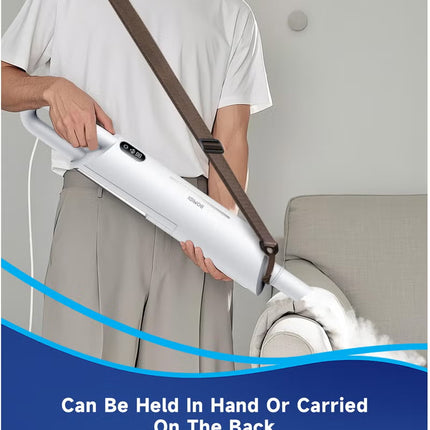 1200W High-Power Steam Mop for Multi-Surface Floors (Wood/Tile/Carpet) with Adjustable Steam, 18s Fast Heating, 380mL Visual Tank & Aromatherapy Function