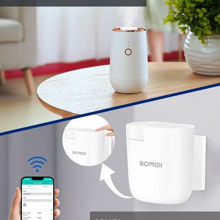 Waterless Aromatherapy Diffuser Nebulizer – 60 mL Essential Oil Diffuser for Home, Office, Spa, Yoga, Bedroom | USB & Bluetooth App Control | Venturi Air Pump, 3‑Speed Mist Modes, Ultra‑Quiet (< 41 dB), AD01-White