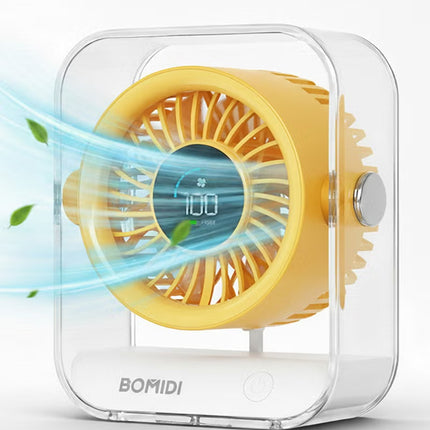 Portable 7-Blade Desktop Fan with LED Digital Display, 3000mAh Rechargeable Battery, Quiet Brushless Motor, Adjustable Angle, Type-C USB Charging – Mini Table Fan for Home, Office, Travel & Outdoor Use