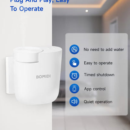 Waterless Aromatherapy Diffuser Nebulizer – 60 mL Essential Oil Diffuser for Home, Office, Spa, Yoga, Bedroom | USB & Bluetooth App Control | Venturi Air Pump, 3‑Speed Mist Modes, Ultra‑Quiet (< 41 dB), AD01-White