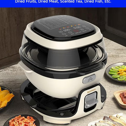 6L Multifunctional Air Fryer Cooking Pot Healthier Oil-Free & Low-Fat Cooking | Sleek Top-Mounted Touch Panel for Effortless Operation | BMD-AF01-WHITE