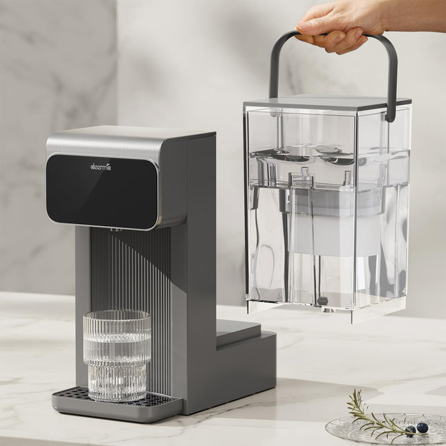 One-Touch Hot Water Dispenser Rapid Heating Electric Thermo Kettle – Instant Hot Water for Tea, Coffee, and More with Digital Display Precision Temperature Control 3 L 2200 W SH37W Grey